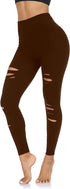 High Waisted Womens Black Workout Leggings - Running Tummy Control Yoga Pants